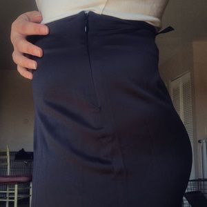 Silky Black Skirt